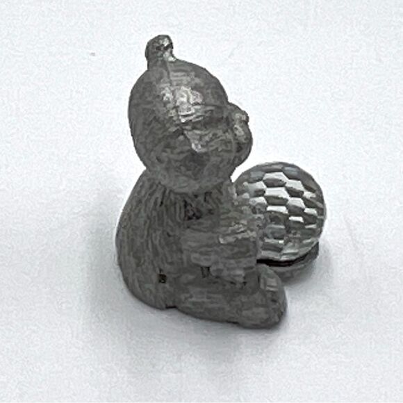 Vintage Spoontiques Pewter 1" Teddy Bear Figurine Crystal Ball Miniature CM311 - Picture 2 of 7